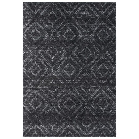 Flowers First 6 x 9 ft. Adirondack Contemporary Rectangle Power Loomed Rug Dark Grey & Grey FL1862492